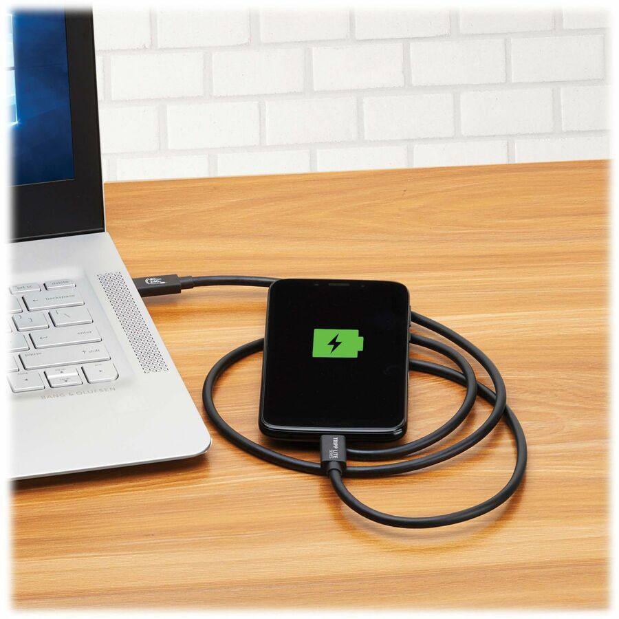 Tripp Lite by Eaton USB4 40Gbps Cable (M/M) - USB-C, 8K 60 Hz, 240W PD Charging, Black, 1.2 m (4 ft. U521-1P2M-BK
