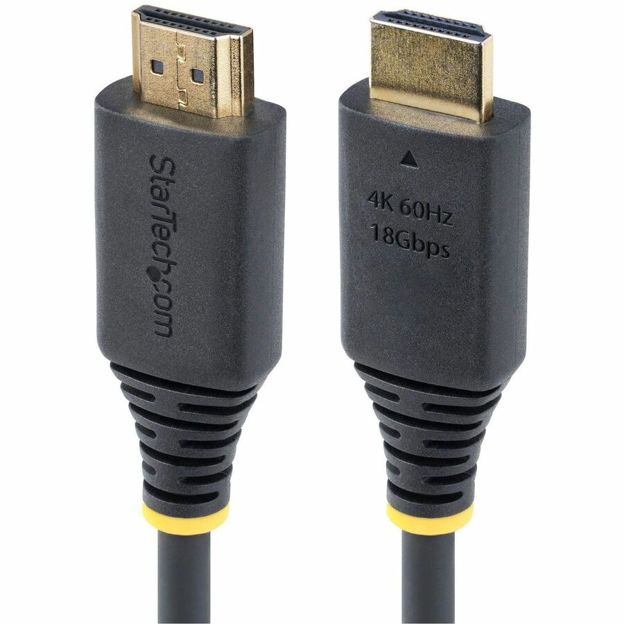 StarTech.com 1ft (30cm) High Speed HDMI Cable, 4K 60Hz/1440p 144Hz, 18Gbps, UHD HDMI 2.0 Cord, TPE Jacket HDMI2-CABLE-4K60-1F
