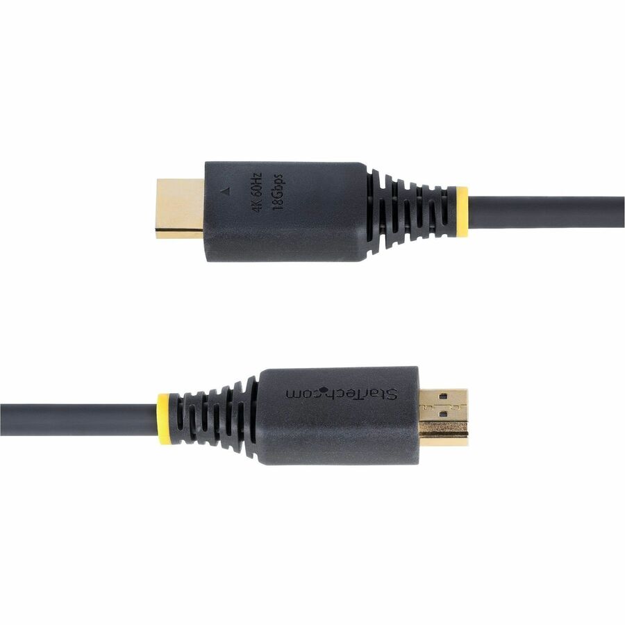 StarTech.com 1ft (30cm) High Speed HDMI Cable, 4K 60Hz/1440p 144Hz, 18Gbps, UHD HDMI 2.0 Cord, TPE Jacket HDMI2-CABLE-4K60-1F
