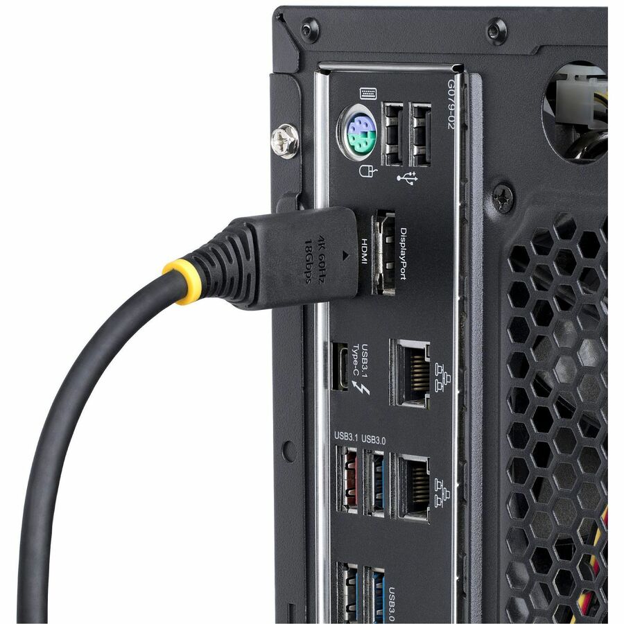 StarTech.com 1ft (30cm) High Speed HDMI Cable, 4K 60Hz/1440p 144Hz, 18Gbps, UHD HDMI 2.0 Cord, TPE Jacket HDMI2-CABLE-4K60-1F