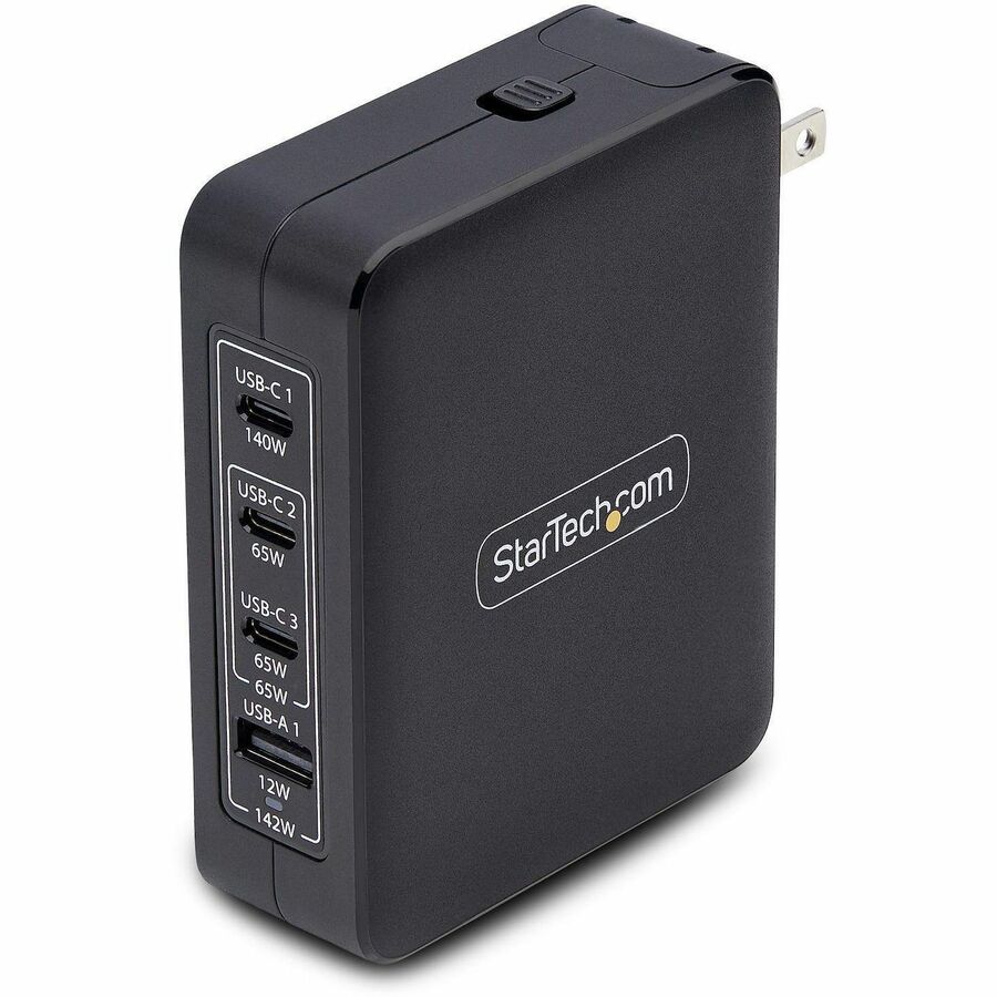 StarTech.com 140W USB-C Wall Charger, 3x USB-C/1x USB-A, PD 3.1 International GaN Power Adapter for MacBook Pro/Max/Dell XPS/Inspiron 3114GCU-WALL-CHARGER