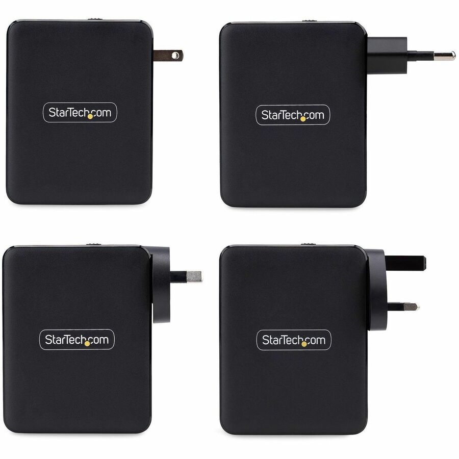 StarTech.com 140W USB-C Wall Charger, 3x USB-C/1x USB-A, PD 3.1 International GaN Power Adapter for MacBook Pro/Max/Dell XPS/Inspiron 3114GCU-WALL-CHARGER