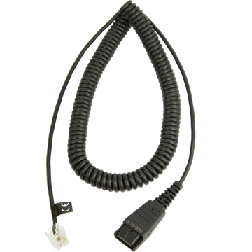 Jabra 8800-01-19 Coiled Phone Audio Cable Adapter 8800-01-19