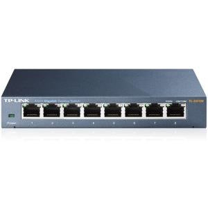 TP-LINK TL-SG108 8-Port 10/100/1000Mbps Desktop Gigabit Steel Cased Switch TL-SG108