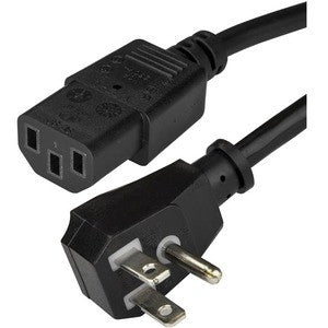 StarTech.com 10ft (3m) Computer Power Cord, Flat 5-15P to C13, 10A 125V, 18AWG, Black Replacement AC PC Power Cord, TV/Monitor Power Cable PXTF10110