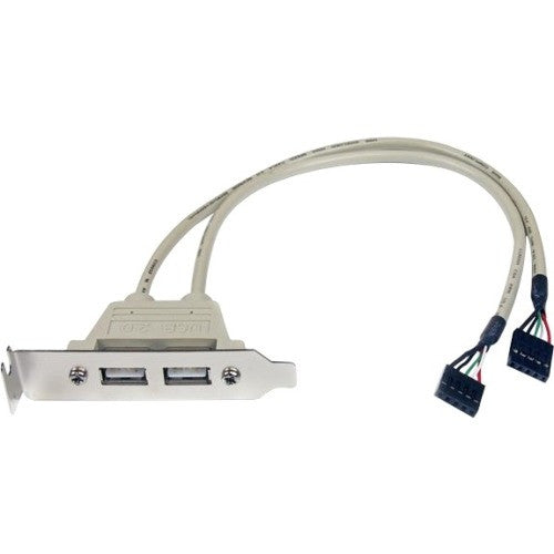 StarTech.com 2 Port USB A Female Low Profile Slot Plate Adapter USBPLATELP