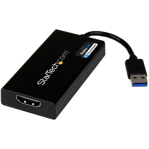 StarTech.com USB 3.0 to HDMI Adapter, 4K 30Hz, DisplayLink Certified, USB Type-A to HDMI Display Adapter Converter, External Graphics Card USB32HD4K