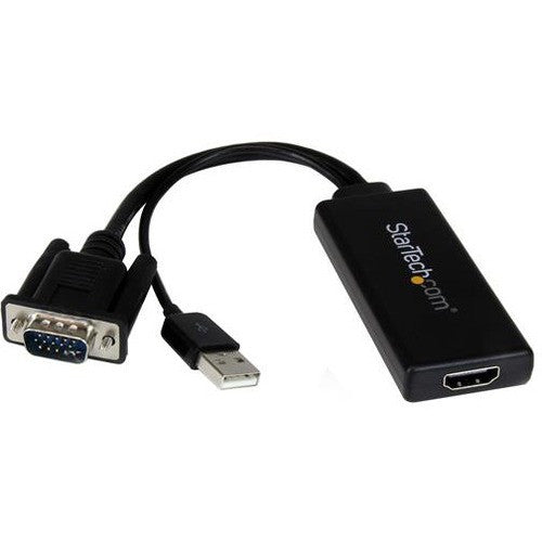 StarTech.com Adaptateur VGA vers HDMI avec audio et alimentation USB - Convertisseur VGA vers HDMI portable - 1080p VGA2HDU
