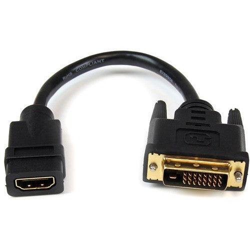 StarTech.com 8in HDMI® to DVI-D Video Cable Adapter - HDMI Female to DVI Male HDDVIFM8IN
