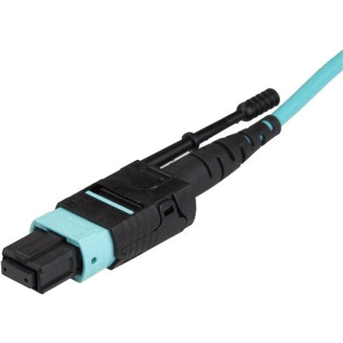 StarTech.com Câble à fibre optique MPO / MTP de 5 m - Câble MTP vers MTP classé plénum - Câble MPO OM3, 40G - Languette push/pull - Câble MTP MPO MPO12PL5M
