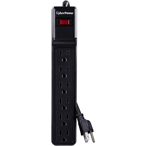 CyberPower CSB6012 Suppresseur de surtension essentiel à 6 prises avec 1 200 joules et cordon de 12 pieds - Boîtes marron uni CSB6012