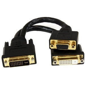 StarTech.com Câble répartiteur DVI Wyse 8 pouces - DVI-I vers DVI-D et VGA - M/F DVI92030202L