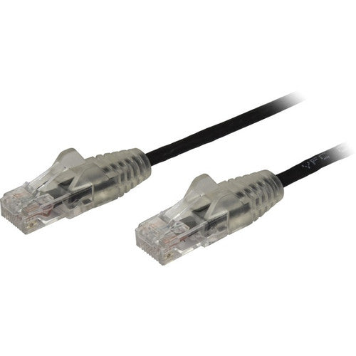 StarTech.com 10ft CAT6 Cable - Slim CAT6 Patch Cord - Black Snagless RJ45 Connectors - Gigabit Ethernet Cable - 28 AWG - LSZH (N6PAT10BKS) N6PAT10BKS