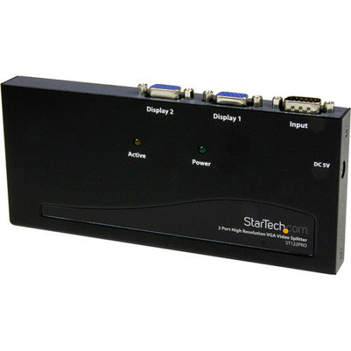 StarTech.com Répartiteur vidéo VGA haute résolution 2 ports - 350 MHz ST122PRO