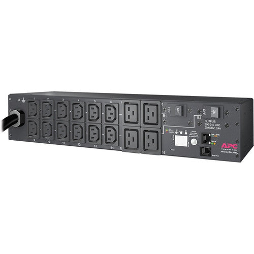 PDU rackable APC by Schneider Electric, avec compteur, 2U, 30 A, 208 V, (12) C13 et (4) C19 AP7811B