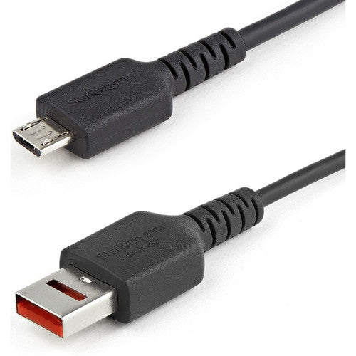 StarTech.com 3ft (1m) Secure Charging Cable, USB-A to Micro USB Data Blocker Charge-Only Cable, Charger Adapter Cable for Phone/Tablet USBSCHAU1M