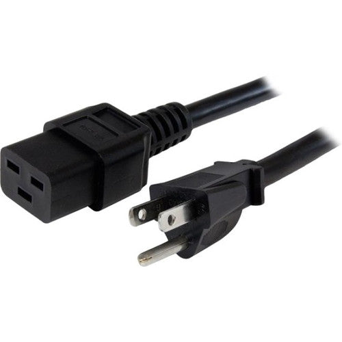 StarTech.com 10ft (3m) Heavy Duty Power Cord, NEMA 5-15P to C19, 15A 125V, 14AWG, Computer Power Cord, Heavy Gauge Power Cable PXT515191410