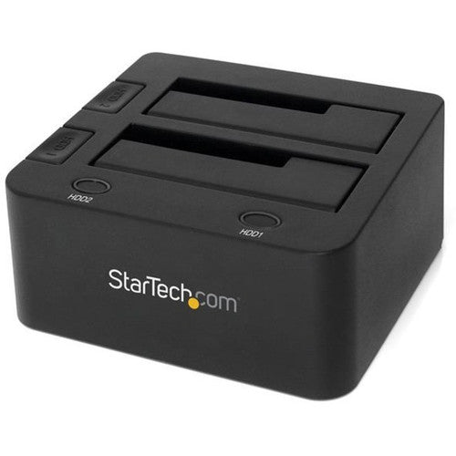 StarTech.com Dual-Bay USB 3.0 to SATA Hard Drive Docking Station, 2.5/3.5" SATA I/II/III, SSD/HDD Dock, USB Hard Drive Bay, Top-Loading SDOCK2U33