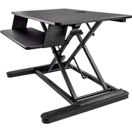 StarTech.com Sit Stand Desk Converter - Keyboard Tray - Height Adjustable Ergonomic Desktop/Tabletop Standing Desk - Large 35"x21" Surface ARMSTSLG