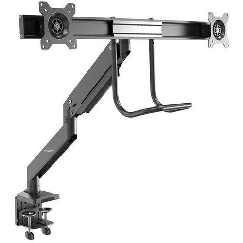 StarTech.com Desk Mount Dual Monitor Arm - Ergonomic VESA Mount 32" (17.6lb) Displays - Crossbar Handle for Full Motion - C-Clamp/Grommet ARMSLMBARDUO