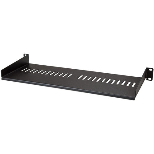 StarTech.com 1U Vented Server Rack Cabinet Shelf - Fixed 7in Deep Cantilever Rackmount Tray for 19" Data/AV/Network Enclosure w/Cage Nuts CABSHELF1U7V