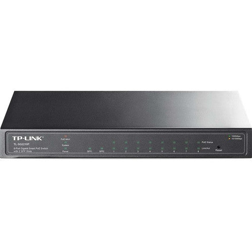 Commutateur PoE intelligent Gigabit TP-Link 8 ports avec 2 emplacements SFP TL-SG2210P