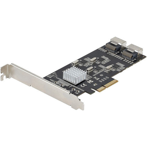 StarTech.com Carte PCIe SATA 8 ports, carte d'extension SATA PCI Express 6 Gbit/s avec 4 contrôleurs, carte adaptateur PCI-e x4 Gen 2 vers SATA III 8P6G-PCIE-SATA-CARD