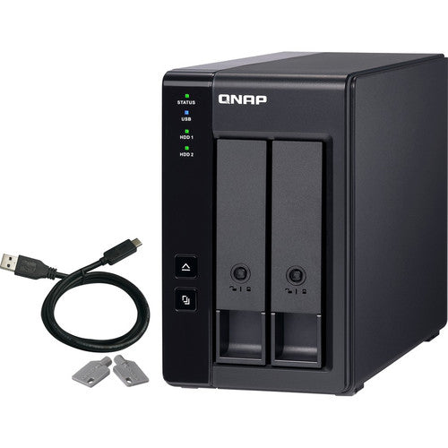 QNAP 2 Bay USB Type-C Direct Attached Storage with Hardware RAID TR-002-US
