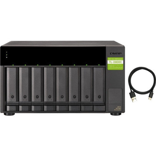 QNAP TL-D800C Drive Enclosure SATA/600 - USB 3.2 (Gen 2) Type C Host Interface Tower TL-D800C-US