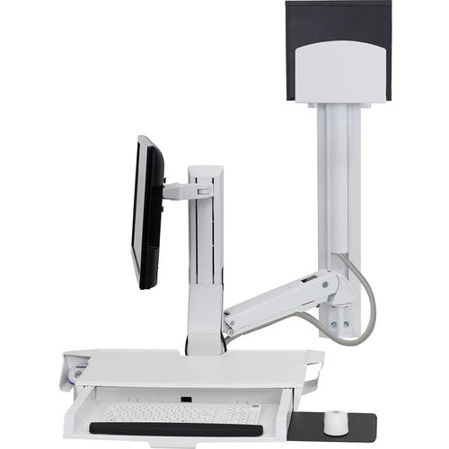 Ergotron StyleView Support mural pour moniteur, clavier, lecteur de codes-barres, CPU, souris - Blanc 45-595-216