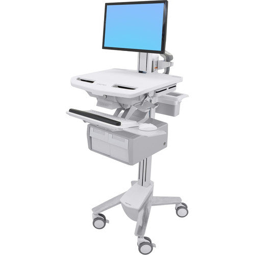 Ergotron StyleView Chariot pour ordinateur portable, 2 tiroirs hauts (2x1) SV43-13C0-0