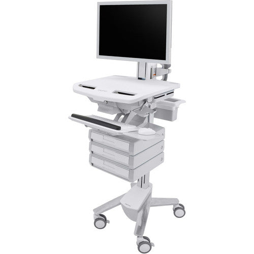 Ergotron StyleView Cart with HD Pivot, 3 Drawers (1x3) SV43-2530-0