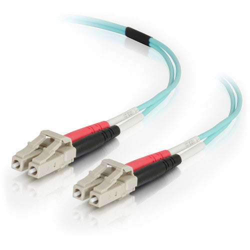 C2G 10m LC-LC 50/125 OM4 Duplex Multimode PVC Fiber Optic Cable - Aqua 01006