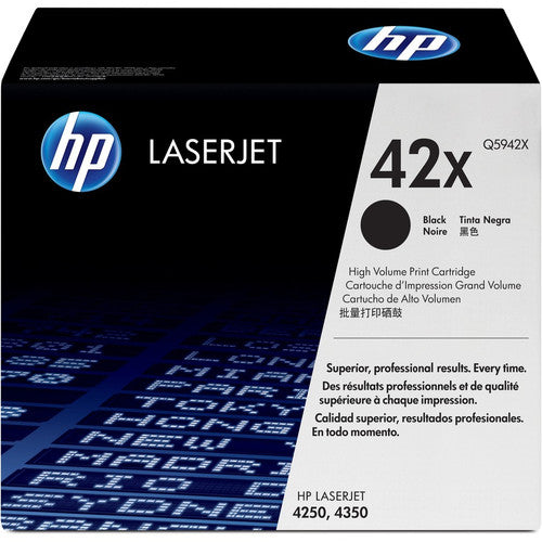 HP 42X (Q5942X) Original Laser Toner Cartridge - Single Pack - Black - 1 Each Q5942X