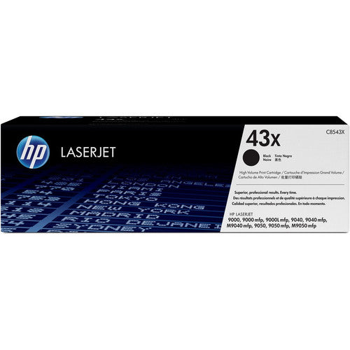 HP 43X (C8543X) Original Laser Toner Cartridge - Single Pack - Black - 1 Each C8543X