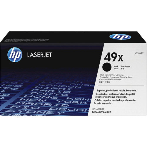 HP 49X (Q5949X) Original Laser Toner Cartridge - Single Pack - Black - 1 Each Q5949X