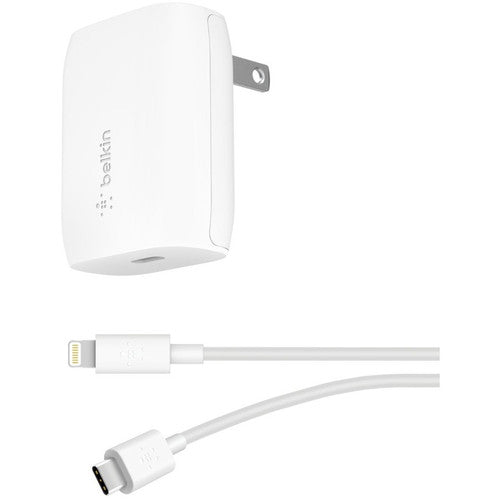 Chargeur mural Belkin BOOST↑CHARGE USB-C 18 W + câble USB-C vers Lightning F7U096DQ04-WHT