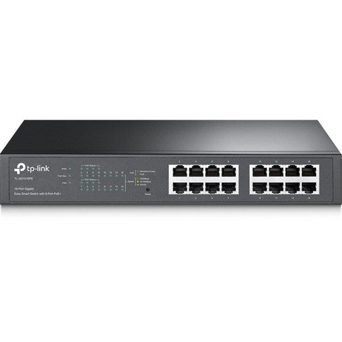 Commutateur PoE intelligent facile Gigabit TP-Link 16 ports avec PoE+ 8 ports TL-SG1016PE