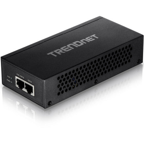 Injecteur TRENDnet Gigabit Ultra PoE+, fournit PoE (15,4 W), PoE+ (30 W) ou Ultra PoE (60 W), met en réseau un périphérique PoE jusqu'à 100 m (328 pieds), prend en charge IEEE 802.3af, 802.at, Ultra PoE, Plug & Jouer, noir, TPE-117GI TPE-117GI