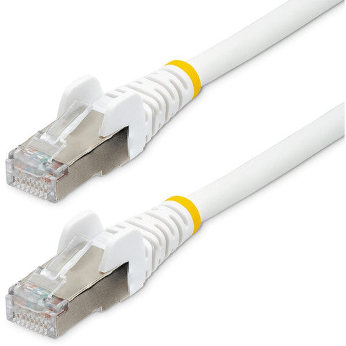 StarTech.com Câble Ethernet CAT6a de 1,5 m, blanc, faible fumée, sans halogène (LSZH) 10 GbE 100 W PoE S/FTP Cordon de brassage réseau RJ-45 sans accroc NLWH-5F-CAT6A-PATCH