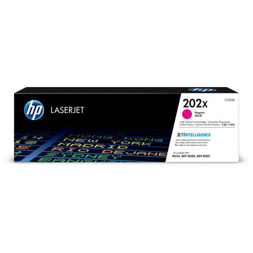 Cartouche de toner laser authentique HP 202X (CF503X) à haut rendement - Magenta - 1 de chaque CF503X