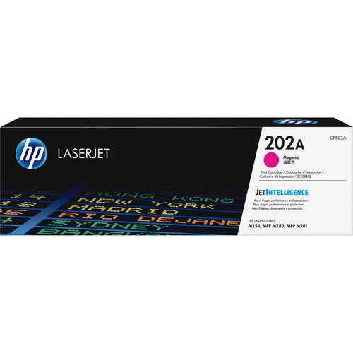 Cartouche de toner laser originale HP 202A (CF503A) à rendement standard - Magenta - 1 de chaque CF503A