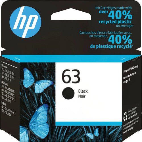 Cartouche d'encre authentique HP 63 - Paquet unique F6U62AN#140