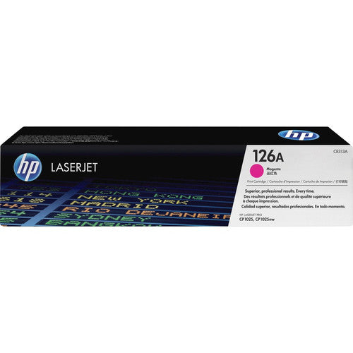 Cartouche de toner laser authentique à rendement standard HP 126A (CE313A) - Paquet unique - Magenta - 1 de chaque CE313A