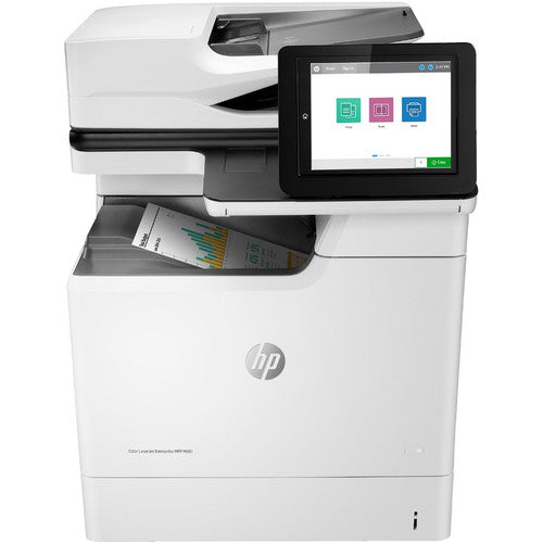 HP LaserJet M681 M681dh Laser Multifunction Printer-Color-Copier/Scanner-50 ppm Mono/50 ppm Color Print-1200x1200 Print-Automatic Duplex Print-100000 Pages Monthly-650 sheets Input-Color Scanner-600 Optical Scan-Gigabit Ethernet J8A10A#BGJ