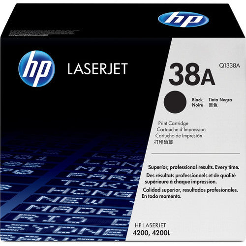 Cartouche de toner laser authentique HP 38A (Q1338A) - Paquet unique - Noir - 1 de chaque Q1338A
