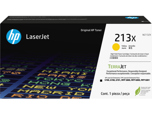 Cartouche de toner laser authentique HP 213X - Pack jaune W2132X