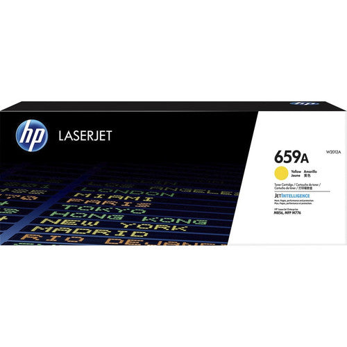 HP 659A (W2012A) Cartouche de toner laser originale à haut rendement - Jaune - 1 de chaque W2012A