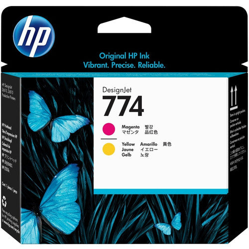 Tête d'impression jet d'encre originale HP 774 - Magenta, jaune Pack P2V99A