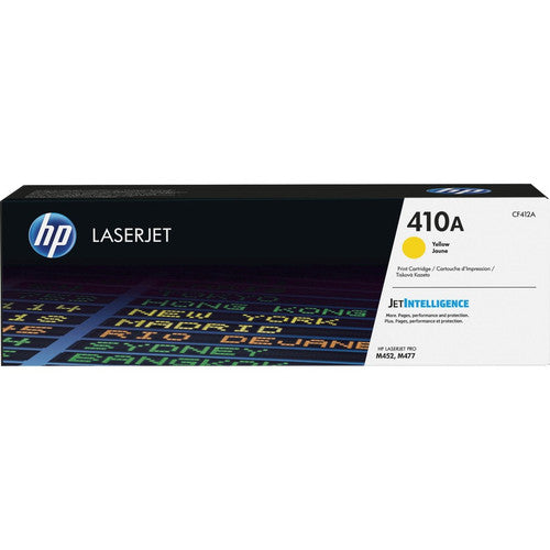 Cartouche de toner laser authentique HP 410A - Paquet unique - Jaune - 1 de chaque CF412A